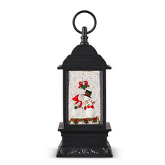 Kissing Snowman Animated Lighted Water Lantern, 9.5