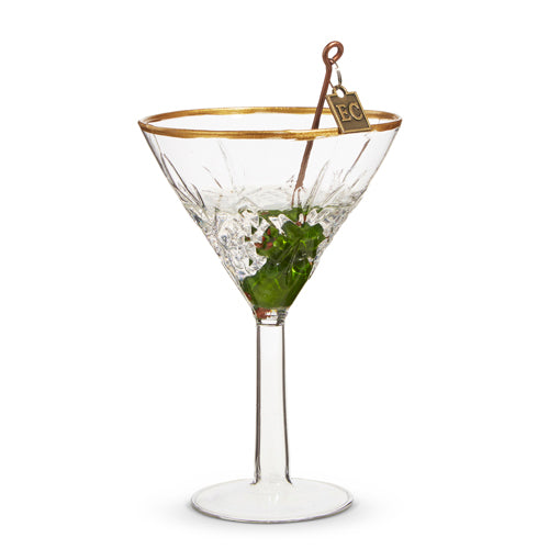 Elegant Martini Ornament, 4.75"