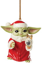 Lenox 2023 Disney Star Wars Baby Yoda, Grogu Santa Ornament 3.75