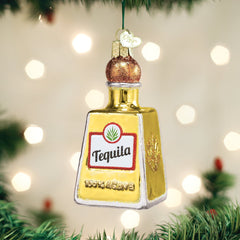 Tequila Bottle Glass Ornament by Old World Christmas, 3.75