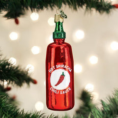Sriracha Sauce Glass Ornament by Old World Christmas, 4.75