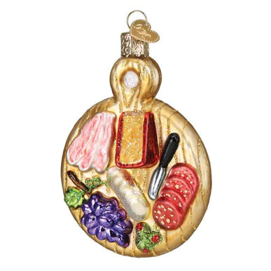 Charcuterie Board Glass Ornament By Old World Christmas, 4.25"