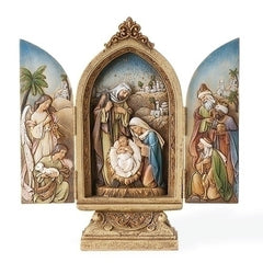 Holy Family Triptych W/Kings & Angels on Side 9