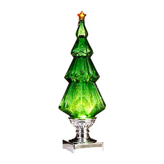 Lighted Tree With Swirling Glitter, 13.75