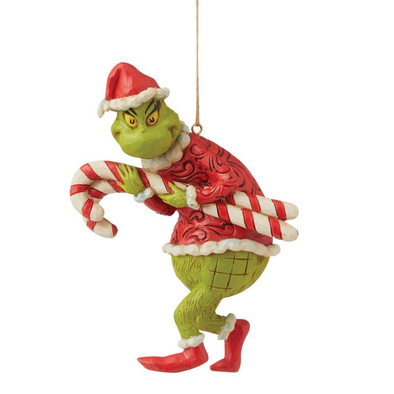 Jim Shore Grinch Stealing Candy Canes, 4.75"