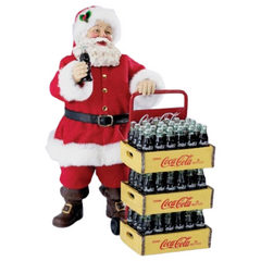 Coca-Cola Santa W/Delivery Cart, 10.5