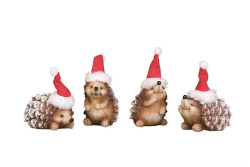 Holiday Hedgehogs Figurines - 4 Assorted, 2.5"