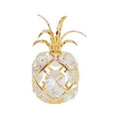Pineapple Ornament, 24K Gold Plated w/ Swarovski Crystal