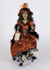 Wine Elegance Sitting Witch