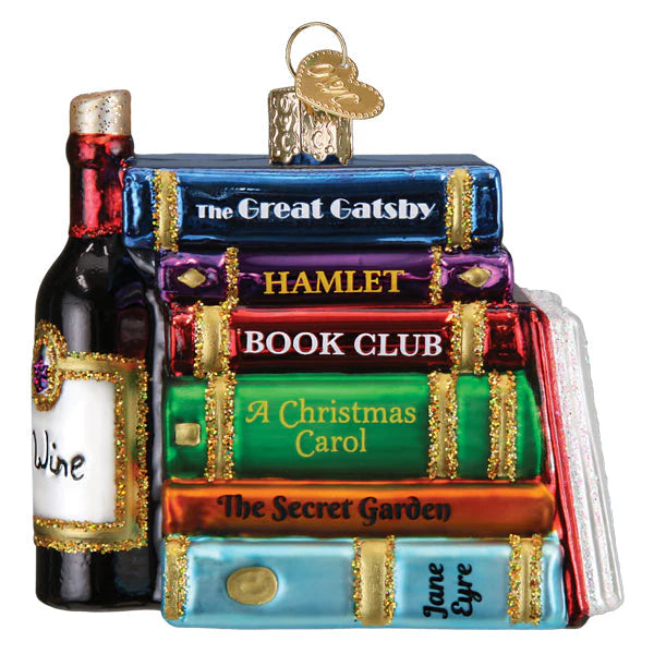 Book Club Ornament by Old World Christmas, 3"