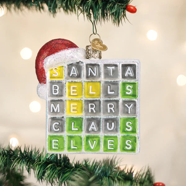 Merry words by Old World Christmas, 4"