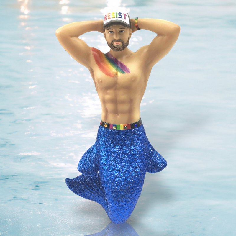 December Diamonds Resist Merman Ornament