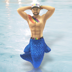 December Diamonds Resist Merman Ornament