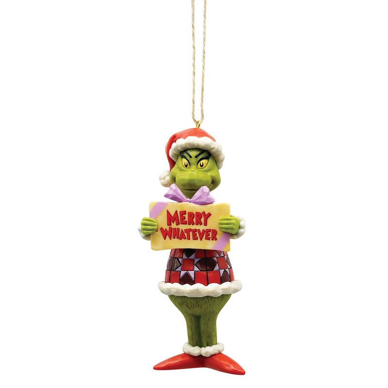 Grinch Merry Whatever Sign by Jim Shore, 5"
