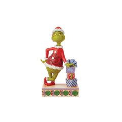 Grinch Leaning on Stacked Gifts by Jim Shore Figurine, 8