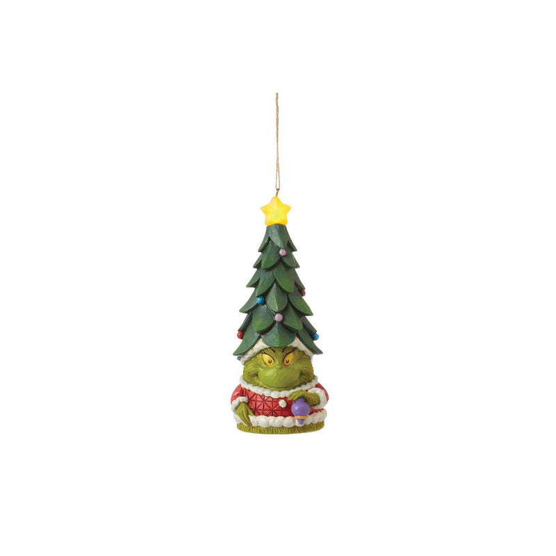 Jim Shore Grinch Gnome with Tree Hat Ornament, 5.31" H