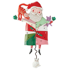 Allen Designs Crazy Cat Santa Clock
