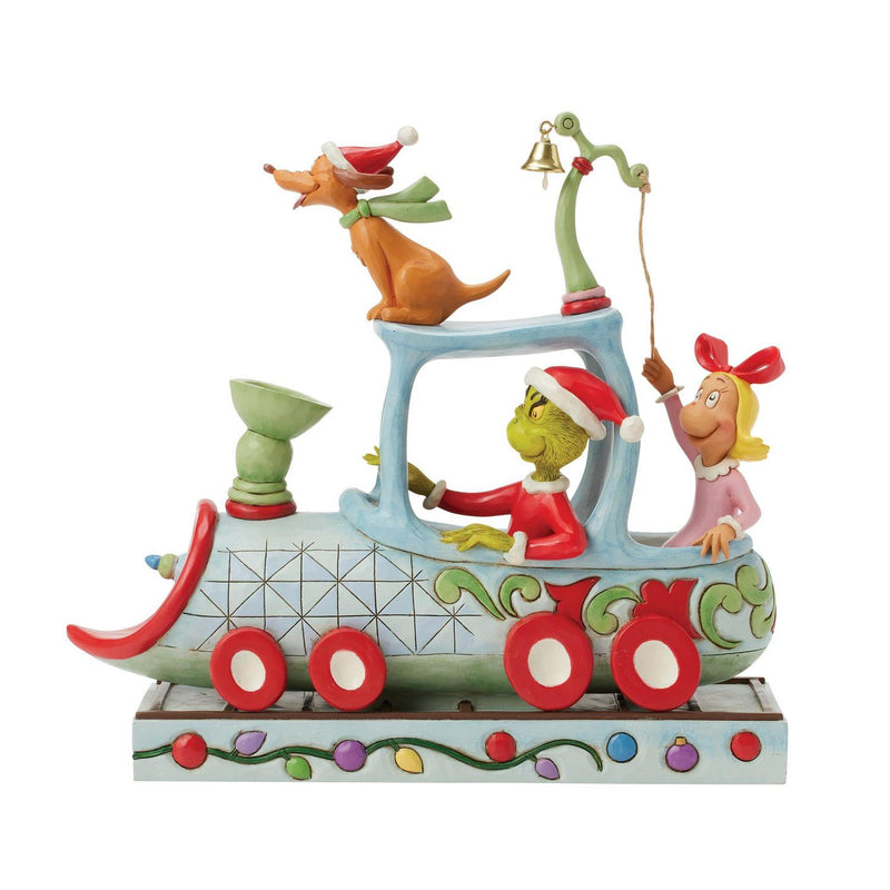 Jim Shore Grinch, Max, Cindy on Train, 9.12"