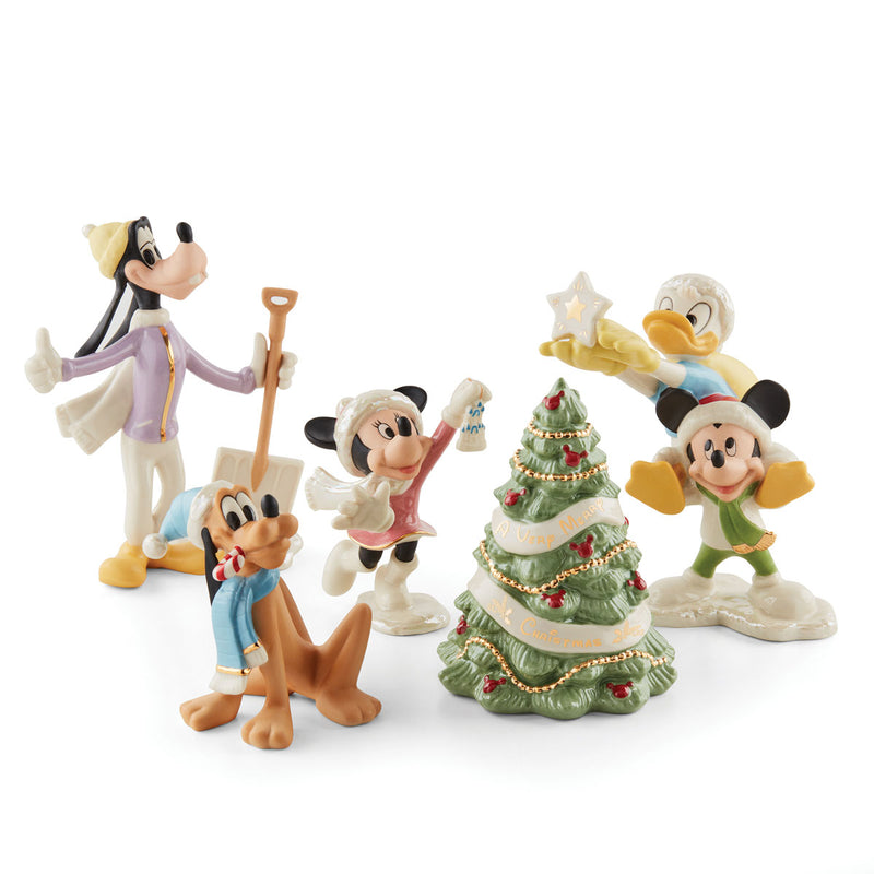Disney Winter Fun 5 pc Set Lenox figurine,