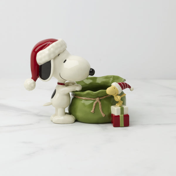 【未使用品】スヌーピー⭐️LENOX ⭐️Snoopy クリスマス⭐️陶器製 ⭐️サンタ Snoopy Christmas Santa Dish by Lenox