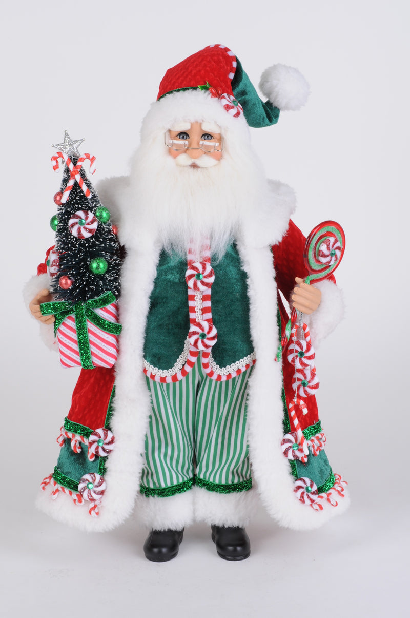Peppermint Swirl Santa, 16"
