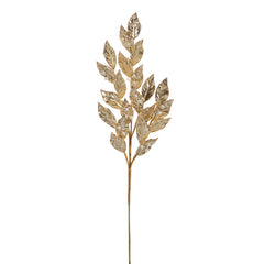 Bead and Pearl Jeweled Leaf Spray, 28.75