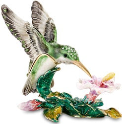 Hummingbird with Flower Box, 3-1/4"