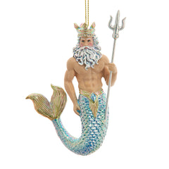 Neptune King Electroplated Ornament, 5.25