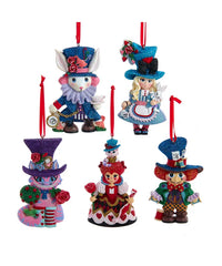Hollywood Alice in Wonderland Ornament, Set of 5 pieces, 4