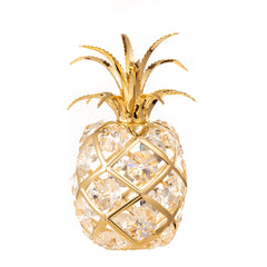 Pineapple Ornament/Figurine Large, 24K Gold Plated with Swarovski Crystal, 3.5