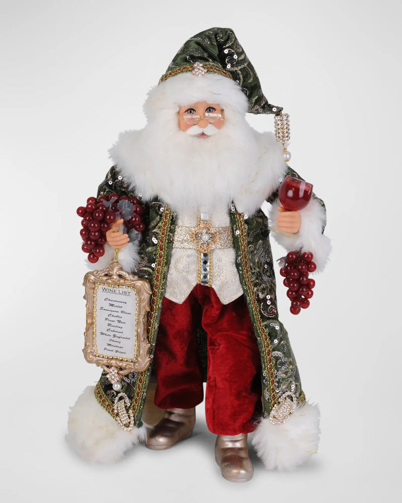 Sparkling Green Wine Santa, 17"