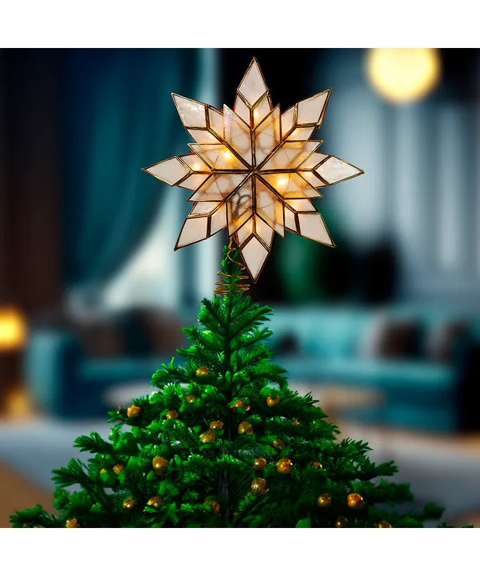 LED Lighted Capiz Shell Tree Top