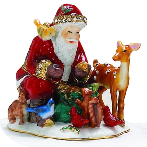 Santa With Animal Box