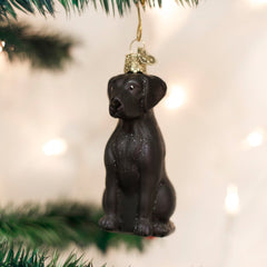 Black Lab Glass Ornament by Old World Christmas