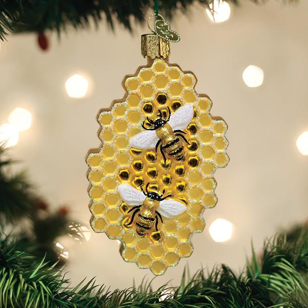 Honeycomb Glass Ornament by Old World Christmas, 4"