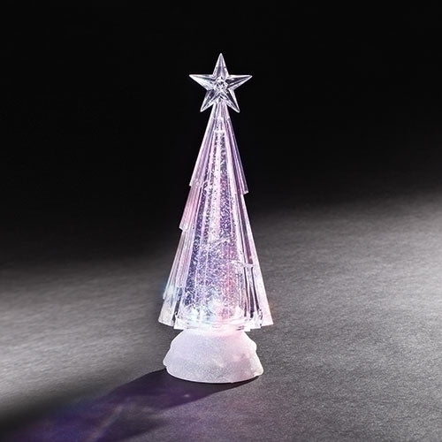 LED Swirl Chiseled Tree, 9.5"