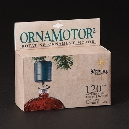 Ornomotor Battery Operated Spins Ornament, 2.2"