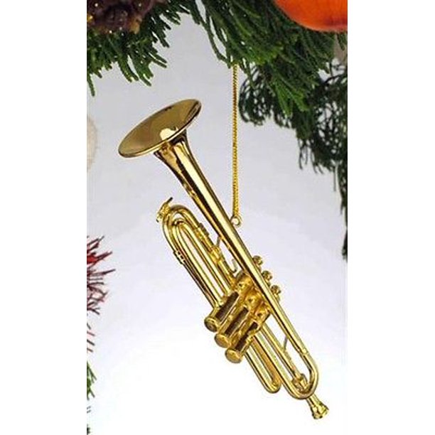 Gold Trumpet Ornament