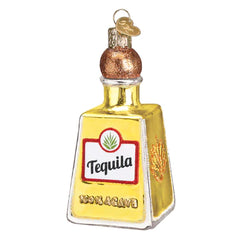 Tequila Bottle Glass Ornament by Old World Christmas, 3.75