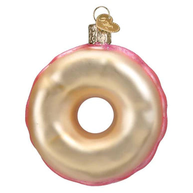 Pink Sprinkles Donut Glass Ornament by Old World Christmas, 3.75"