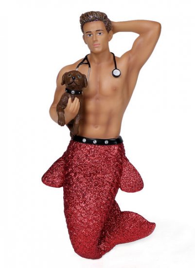 December Diamonds Dr. Pet-A-Vet Merman Ornament