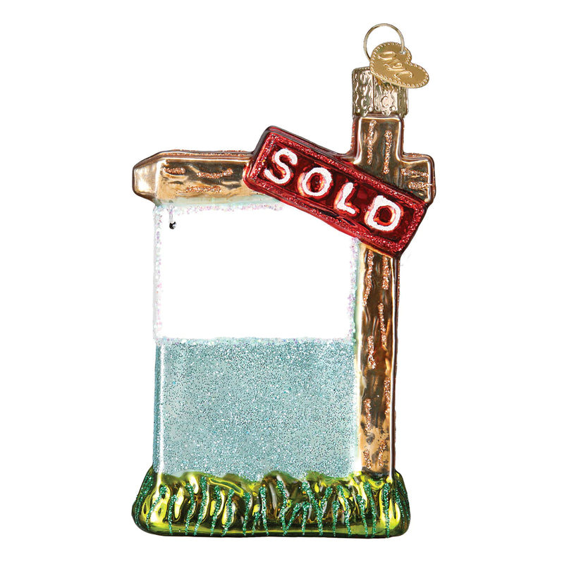 Realty Sign Glass Ornament by Old World Christmas, 4"