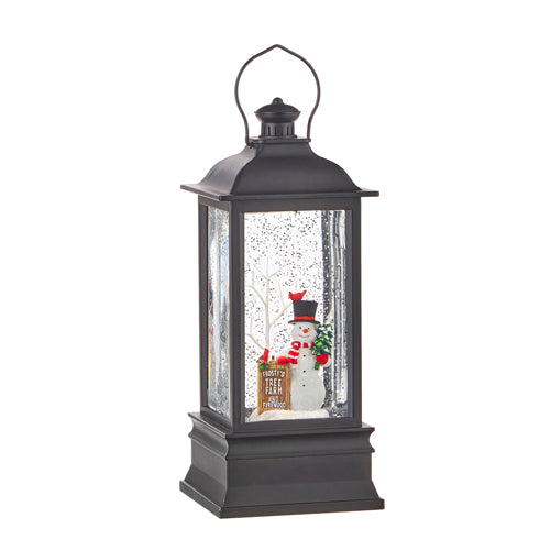 Frosty's Tree Farm Musical Lighted Water Lantern, 8.75"