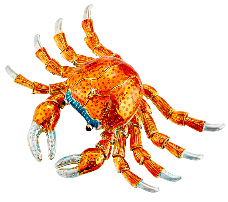 Articulated Orange Crab, 4"