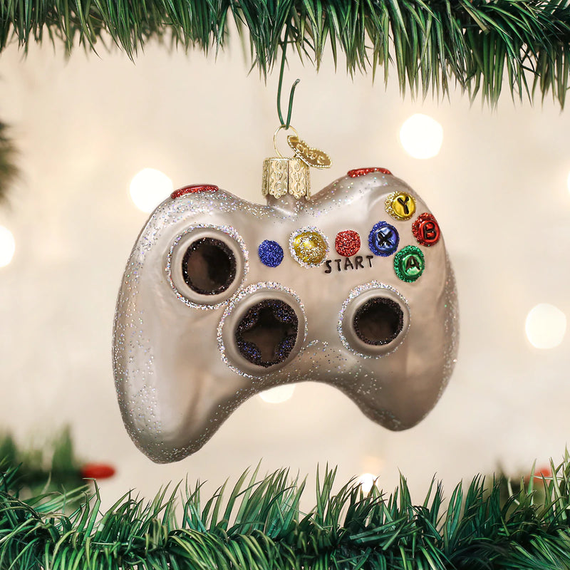 Video Game Controller Glass Ornament by Old World Christmas, 3.25"