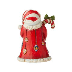 Jim Shore Mini Santa With Candy Cane, 3.43