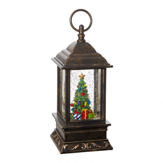 Lighted Musical Christmas Tree Water Lantern, 9.5"
