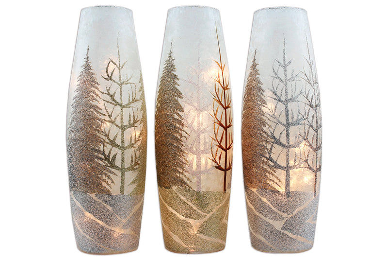 Stony Creek  Glass Lighted Vase 11.75"