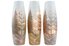 Stony Creek  Glass Lighted Vase 11.75