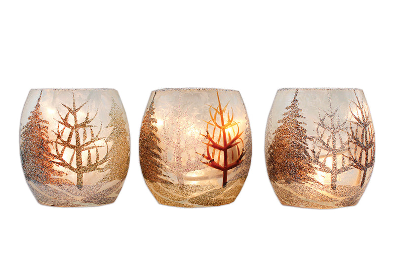 Stony Creek Glass Lighted Vase Votive 3"